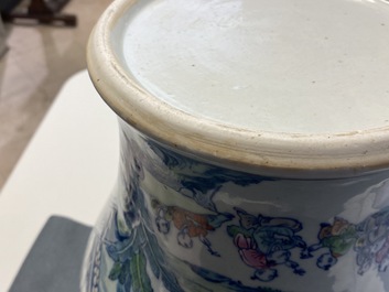 A Chinese doucai '100 boys' vase, Yongzheng/Qianlong